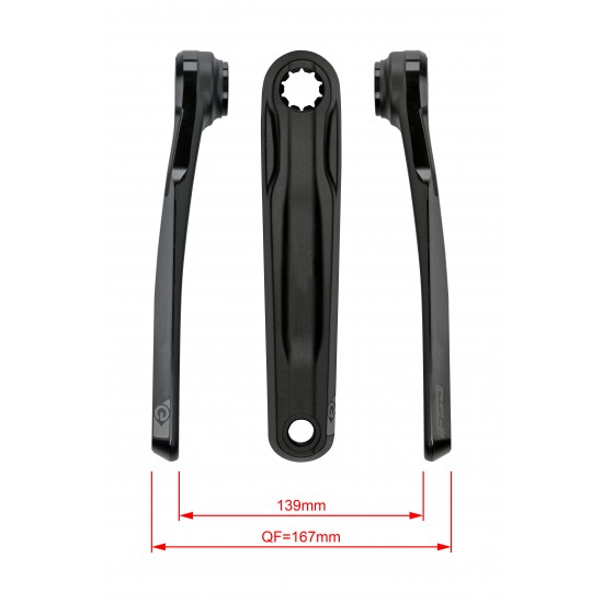 Ebike Chainset CK-762 ISIS 22.0mm Black