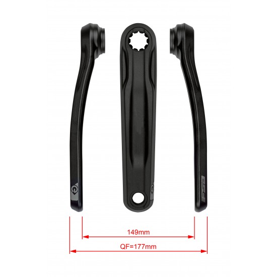 Ebike Chainset CK-762 ISIS 27.0mm Black