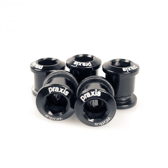 Praxis SPARE Chainring Bolts Alloy Black (5 pack)