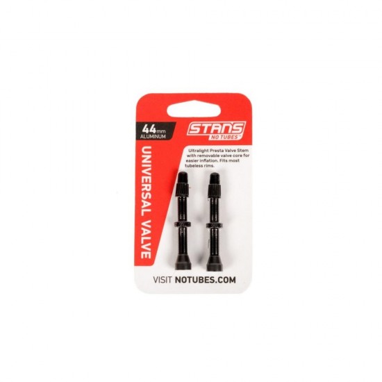 Stans NoTubes VALVE STEM PAIR UNI AL PRESTA 44MM BLACK