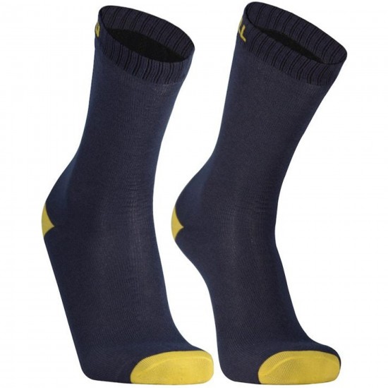 Dexshell - Ultra Thin Crew Socks  Navy Lime Yellow - S