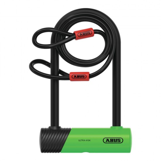 ABUS D-Lock 410K/150HB180 Green SH U Mini + Cobra 10/120