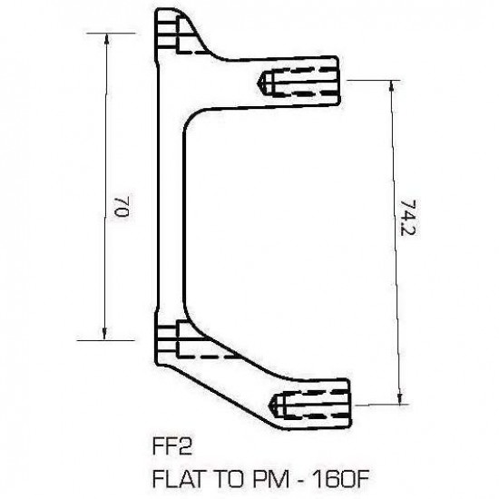 TRP Flat mount F5 front Adapter 140/160MM