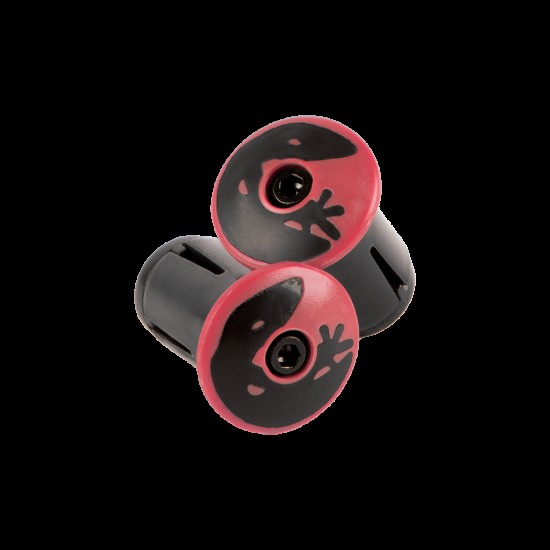 Lizard Skins Packaged DSP Bar Tape Plugs Neon Pink