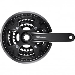 Shimano FC-T6010 Deore 10-speed chainset, 48/36/26T, with chainguard, black, 170 mm