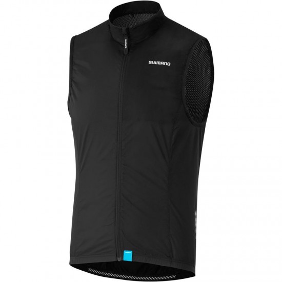 Shimano Men's Compact Wind Gilet, Black, Size S