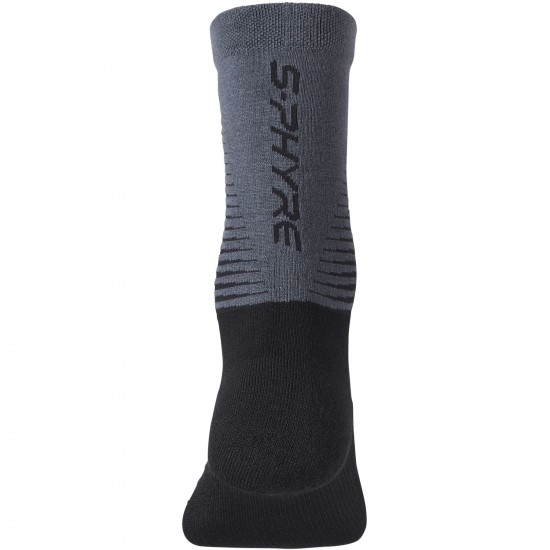 Shimano Unisex S-PHYRE Merino Socks, Black/Grey, Size S (Size 36-40)