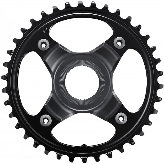 Shimano SM-CRE80-B chainring, 34T without chain guard, for chain line 55 mm, black