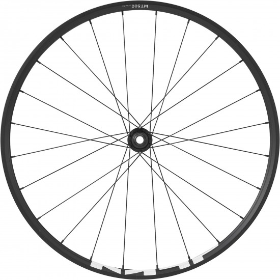 Shimano WH-MT500 MTB wheel, 27.5 in (650b), 15 x 110 mm boost thru-axle, front, black