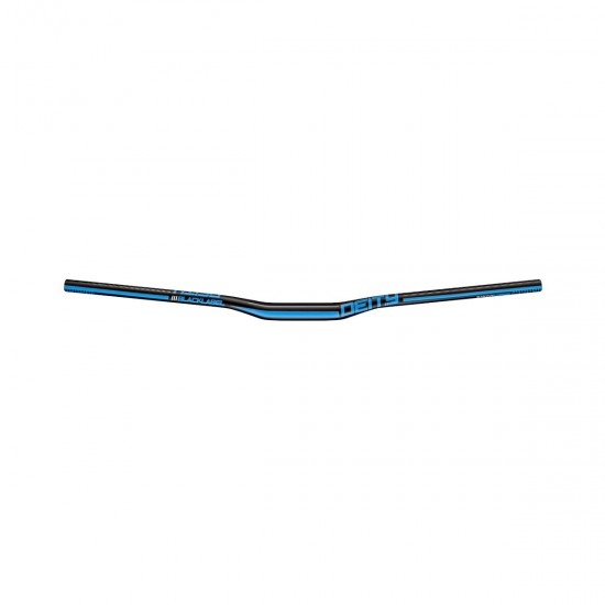 DEITY BLACKLABEL ALUMINIUM HANDLEBAR 31.8MM BORE, 15MM RISE: BLUE 800MM