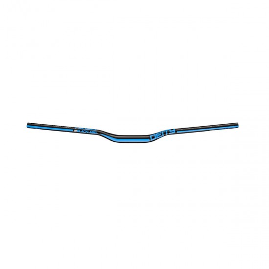 DEITY BLACKLABEL ALUMINIUM HANDLEBAR 31.8MM BORE, 25MM RISE: BLUE 800MM