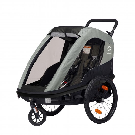 HAMAX AVENIDA TWIN CHILD BIKE TRAILER 2022: BLUE TWIN