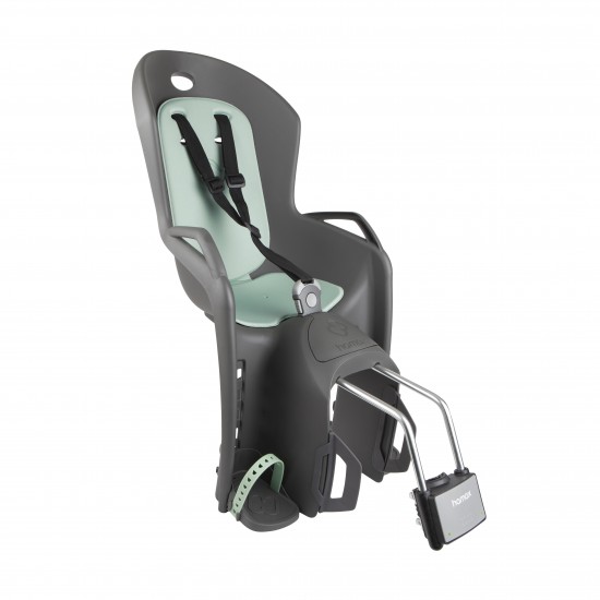 HAMAX AMIGA CHILD BIKE SEAT 2022: DARK GREY/GREEN