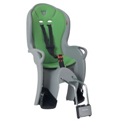 HAMAX KISS CHILD BIKE SEAT: LIGHT GREY/GREEN