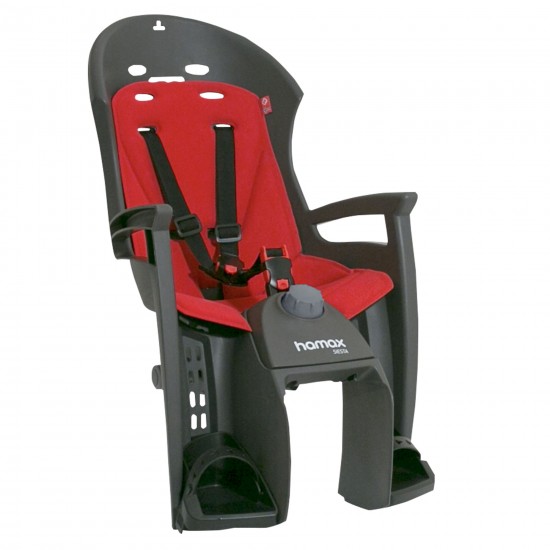 HAMAX SIESTA CHILD BIKE SEAT PANNIER RACK VERSION: GREY/RED