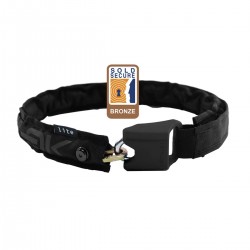 HIPLOK LITE WEARABLE CHAIN LOCK 6MM X 75CM - WAIST 24-44 INCHES (BRONZE SOLD SECURE): BLACK 6MM X 75CM