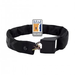 HIPLOK ORIGINAL V1.5 WEARABLE CHAIN LOCK 8MM X 90CM - WAIST 24-44 INCHES (SILVER SOLD SECURE): BLACK 8MM X 90CM