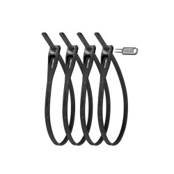 HIPLOK Z-LOK ARMOURED REUSEABLE TIE (PACK OF 4): BLACK 40CM