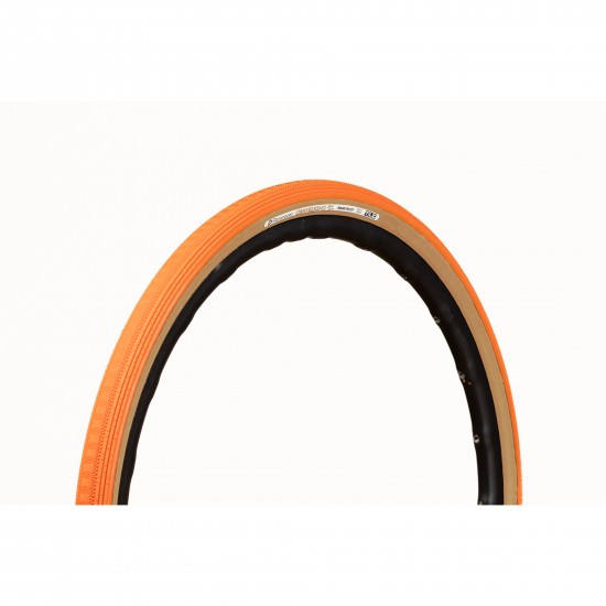 PANARACER GRAVEL KING SEMI SLICK COLOUR EDITION TLC GRAVEL TYRE: SUNSET ORANGE/BLACK 700X32C