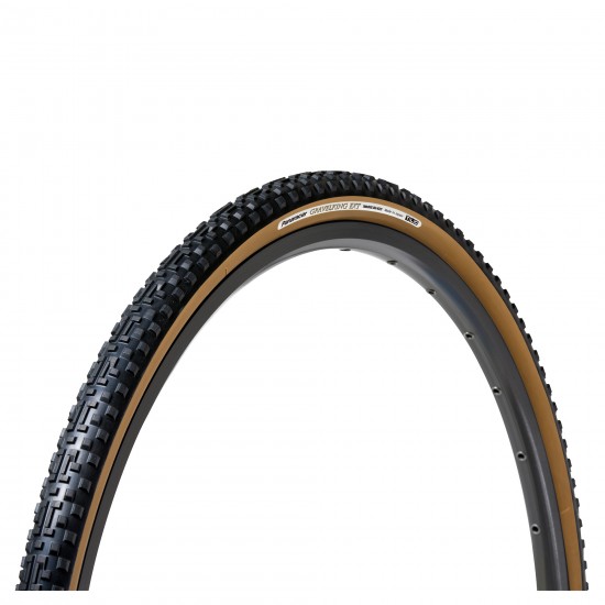 PANARACER GRAVELKING EXT TLC FOLDING TYRE: BLACK/BLACK 700X33C