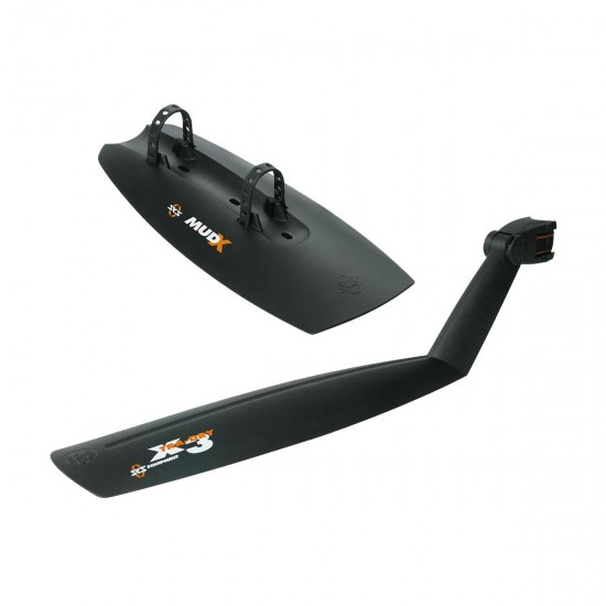 SKS MUD-X & X-TRA-DRY 26 DIRTBOARD MUDGUARD SET: BLACK