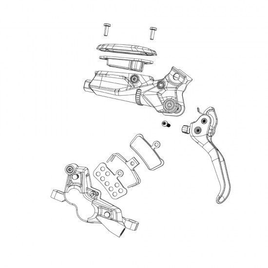 AVID SPARE - DISC BRAKE SPARE MMX CLAMP BLACK LEVER (TI BOLT T25) - GUIDE ULT/RSC/RS/RE/RLEVEL ULT/TLM/TL CODE RSC/R DB5 ELIXER9/7/CR MAG/X0/ XX, QTY 1: