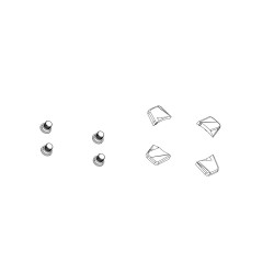 TRUVATIV SPARE - CRANK CHAINRING BOLT KIT 5-ARM DOUBLE ALUMINIUM SILVER: