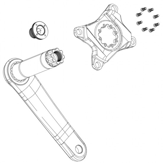 Truvativ Spare - Crank Arm Bolt Kit M15/M22 Alloy Self-Extracting GXP Qty 1:  GXP