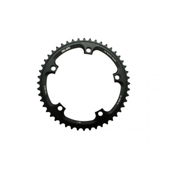 TRUVATIV SPARE - CHAIN RING ROAD 48T 144 V1 TRACK OMNIUM ALUMINIUM 5MM BLACK: BLACK 48T