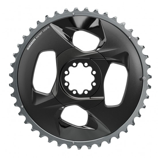 SRAM Chain Ring Road 43T 94BCD 2X12 Force Wide With Cover Plate 2021: POLAR GREY 43T