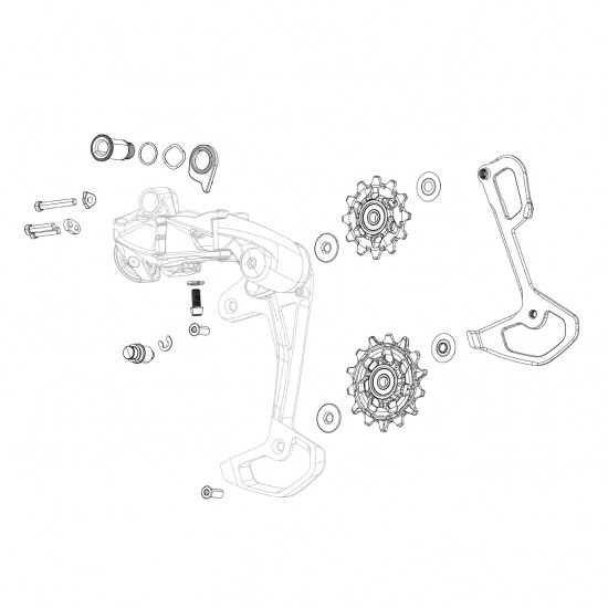 REAR DERAILLEUR INNER CAGE GX EAGLE (52T) INCLUDING SCREWS: LUNAR 52T