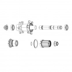 WHEEL FREEHUB KIT - XD DRIVER BODY KIT - ZM1 3ZERO: BLACK SRAM XD