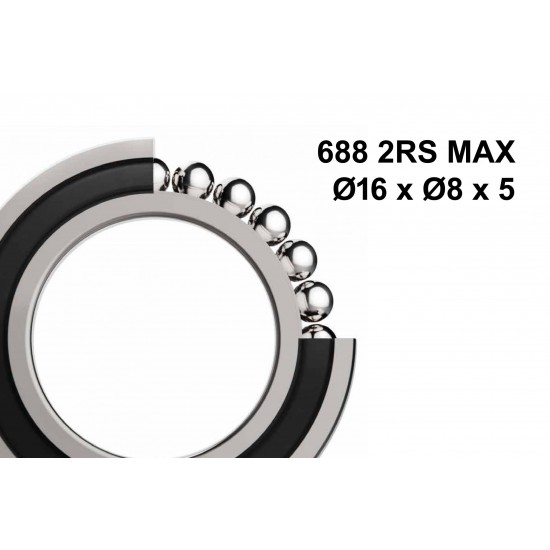 Elvedes 2020054 MAX Sealed Bearing 688 2RS MAX