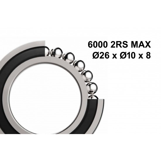 Elvedes 2020056 MAX Sealed Bearing 6000 2RS MAX