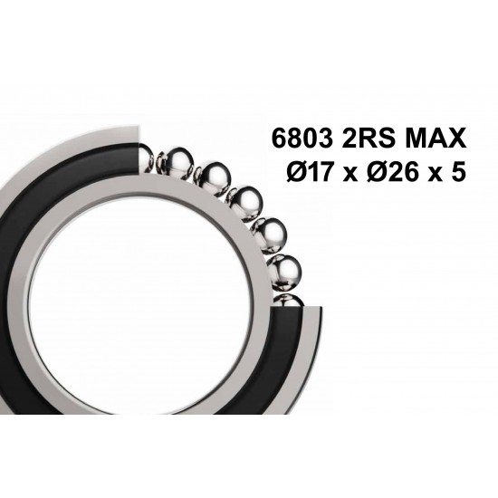 Elvedes 2021049 MAX Sealed Bearing 6803 2RS MAX